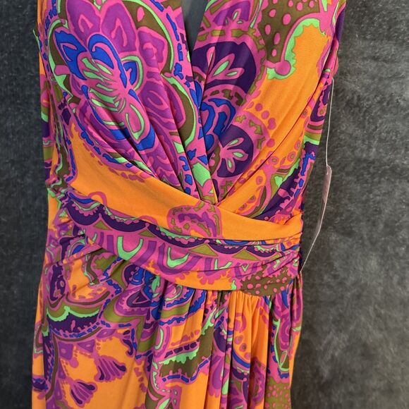 LAUREN RALPH LAUREN MULTICOLOR ABSTRACT PRINT DRESS SZ 6 NWT - Picture 14 of 15